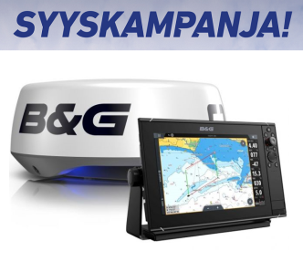 B&G Zeus3S 12 monitoiminäyttö + Halo20+ tutka