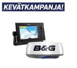 B&G Zeus³S 9 monitoiminäyttö + Halo20+ tutka