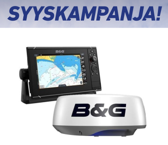 B&G Zeus3S 9 monitoiminäyttö + Halo20+ tutka