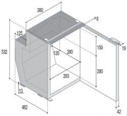 Vitrifrigo Airlock C51i jääkaappi, musta