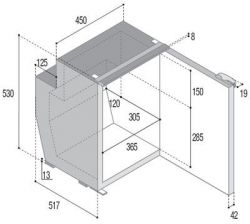 Vitrifrigo Airlock C62i jääkaappi, musta