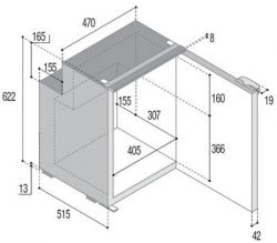 Vitrifrigo Airlock C90i jääkaappi, musta