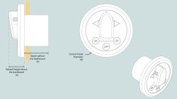 Sleipner Side-Power Ohjauspaneeli keula- ja peräpotkurille pyöreä