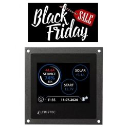 Cristec akkumonitori värillisellä kosketusnäytöllä