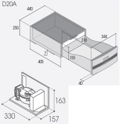 Vitrifrigo Airlock D20A vetolaatikkojääkaappi/pakastin, musta