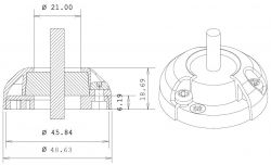 Index Marine DG21 vesitiivis kaapeliläpivienti 4.5-9 mm kaapelille, RST