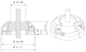 Index Marine DG20 vesitiivis kaapeliläpivienti max 14 mm kaapelille, musta