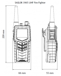 Sailor 3965 UHF Fire Fighter paketti (2 radiota)