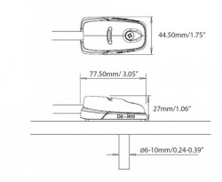 Scanstrut Deck Seal vaakamallinen 6-10mm kaapeliläpivienti, muovi