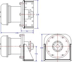 Lisävarusteisen asennustelineen mitat
