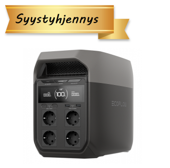 EcoFlow Delta 3 kannettava 1024 Wh virta-asema 1800W invertterillä