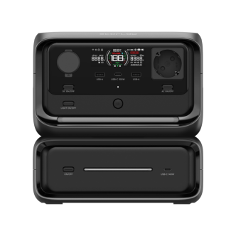 Ecoflow RIVER 3 Plus kannettava 286 Wh virta-asema 600W invertterillä ja EB300 286 Wh varaparistolla