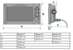 Raymarine Element 9 HV HV-100.02 peräpelianturilla