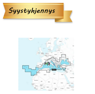 Garmin Navionics Vision+ NVEU643L Välimeri ja Mustameri