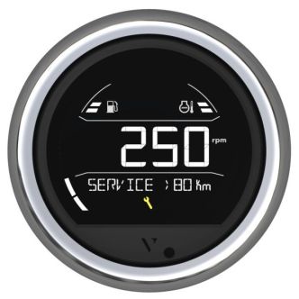 Veratron VL DIGITAL 85 kromi pyöreä kehys