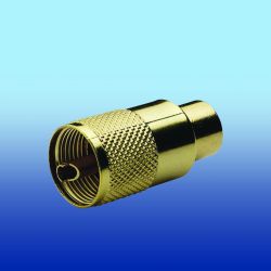 Glomex RA131Gold UHF-pistoke, Twist-On, RG213 kaapelille