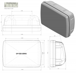 NavPod SailPod GP1030 asennuskotelo 9.5" kaarivälille