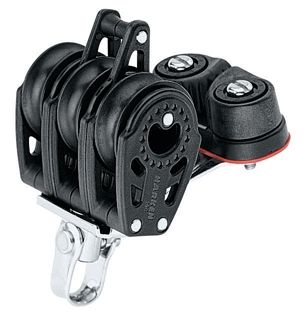 Harken 29 mm Carbo triplaploki leikarilla, hunsvotilla ja lukolla