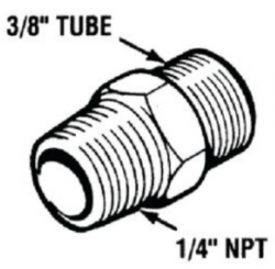 SeaStar HF5528 adapteri (1/4" NPT uros - 3/8" Tube)