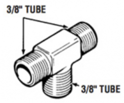 SeaStar HF5530 T-liitin (3x 3/8" Tube)