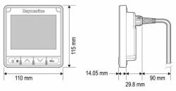 Raymarine i70s monitoimimittari loki/kaiku/lämpö ja tuulianturilla