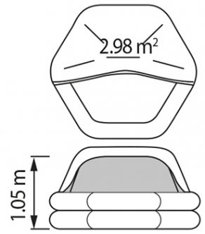 Plastimo Transocean ISO 9650-1 8 hengen kova pakkaus 