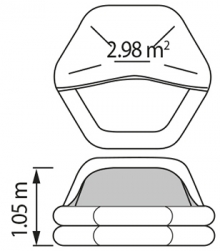 Plastimo Transocean ISO 9650-1 8 hengen kassimalli 