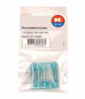 Kutistejatkosholkki 1,5-2,5 mm² sininen 5 kpl / pkt