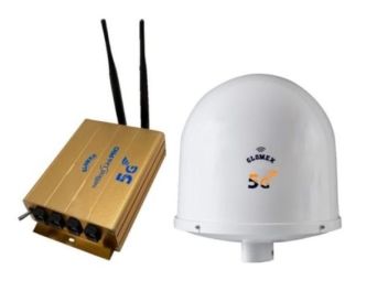 Glomex weBBoat Link PRO EXT 5G ja WI-FI internet-järjestelmä IT5000 ulkoantennilla
