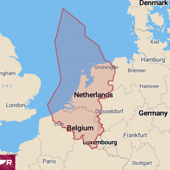 Raymarine LightHouse kartta, Belgia ja Alankomaat