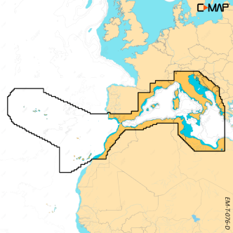 C-MAP Discover X West Mediterranean, Azore, Canary (M-EM-T-076-D-MS)