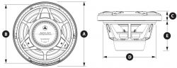 JL Audio 10" M3-10IB Subwoofer valkoisella Classic-ritilällä