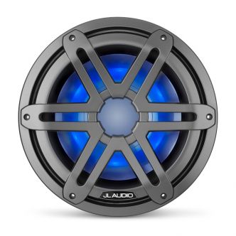 JL Audio 10" M3-10IB Subwoofer asemetallin värisellä Sport-ritilällä sekä LED-valaistuksella