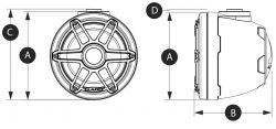 JL Audio 6.5" koteloitu M3-650VeX™ valkoinen kaiutinpari LED-valaistuksella