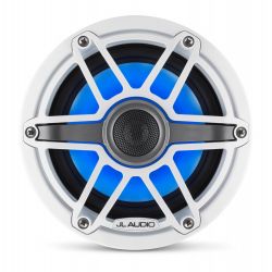 JL Audio 6.5" M6-650x kaiutinpari valkoisella Sport-ritilällä ja rungolla sekä LED-valaistuksella