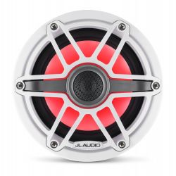 JL Audio 6.5" M6-650x kaiutinpari valkoisella Sport-ritilällä ja rungolla sekä LED-valaistuksella