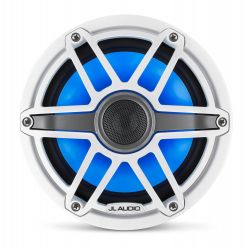 JL Audio 7.7" M6-770x kaiutinpari valkoisella Sport-ritilällä ja rungolla sekä LED-valaistuksella