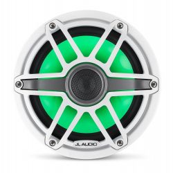 JL Audio 7.7" M6-770x kaiutinpari valkoisella Sport-ritilällä ja rungolla sekä LED-valaistuksella