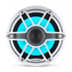 JL Audio 8.8" M6-880x kaiutinpari valkoisella Sport-ritilällä ja rungolla sekä LED-valaistuksella