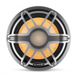 JL Audio 8" M6-8IB Subwoofer titaaninvärisellä Sport-ritilällä ja aseharmaalla rungolla sekä LED-valaistuksella