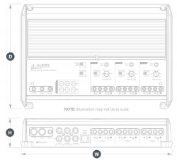 JL Audio M600/6 venevahvistin, 6-kanavainen 600 W