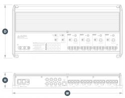 JL Audio M800/8v2 venevahvistin, 8-kanavainen 800 W