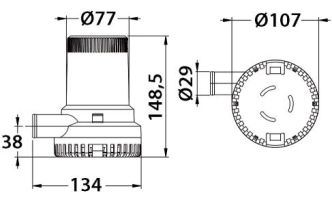 Marco Pilssipumppu UP1600 12V 100 l/min