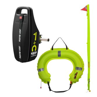 Ocean Safety Jon Buoy Danbuoy & Horseshoe MK3 valolla, musta