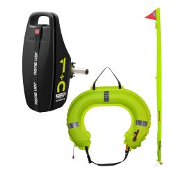 Ocean Safety Jon Buoy Danbuoy & Horseshoe MK3 valolla, musta