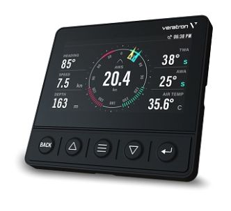 Veratron OL43 Gen2 monitoiminäyttö NMEA 2000 verkkoon ja suoraan analogiantureihin