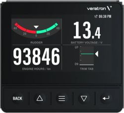 Veratron OL43 Gen2 monitoiminäyttö NMEA 2000 verkkoon ja suoraan analogiantureihin