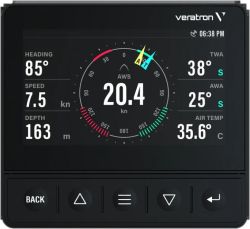 Veratron OL43 Gen2 monitoiminäyttö NMEA 2000 verkkoon ja suoraan analogiantureihin