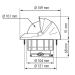 Plastimo Offshore 115 kompassi edestä luettava, valkoinen