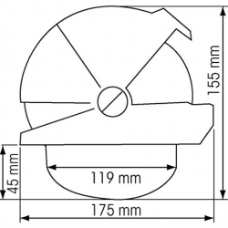 Plastimo Offshore 135 kompassi edestä luettava, valkoinen
